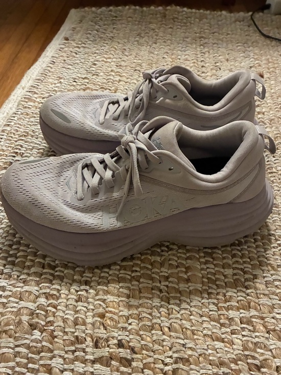 Hoka Shoes - Hoka Women's Light Taupe/Lilac Platform Running Shoes